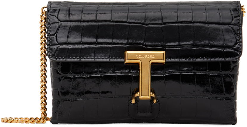 Kabelka Tom Ford Mini Stamped Croc Bag Čierna | S0456-LCL395X