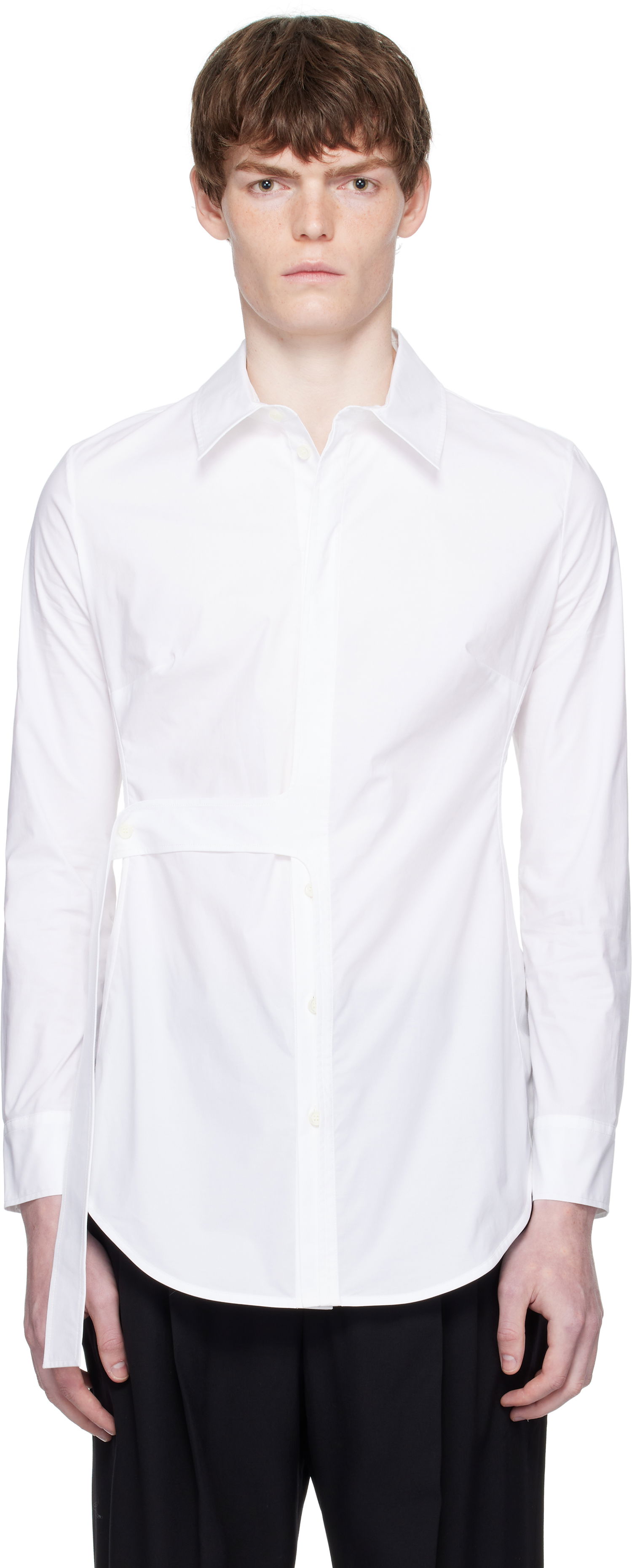 Košeľa Jean Paul Gaultier Jean Paul Gaultier Strap Shirt Biela | 25/03-W-ST028-C071-01, 0