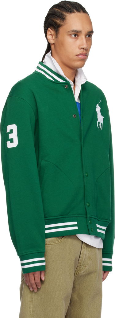 Bomber bunda Polo by Ralph Lauren Ralph Lauren Big Pony Fleece Baseball Bomber Jacket Zelené | 710964456003, 1