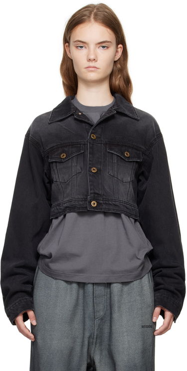 Bunda We11done We11done Cropped Denim Jacket Čierna | WD-DJ2-24-337-W-BK, 0