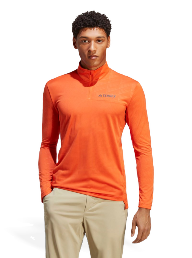Tričko adidas Originals Multi Half-Zip Long Sleeve Jersey Oranžová | HM4018