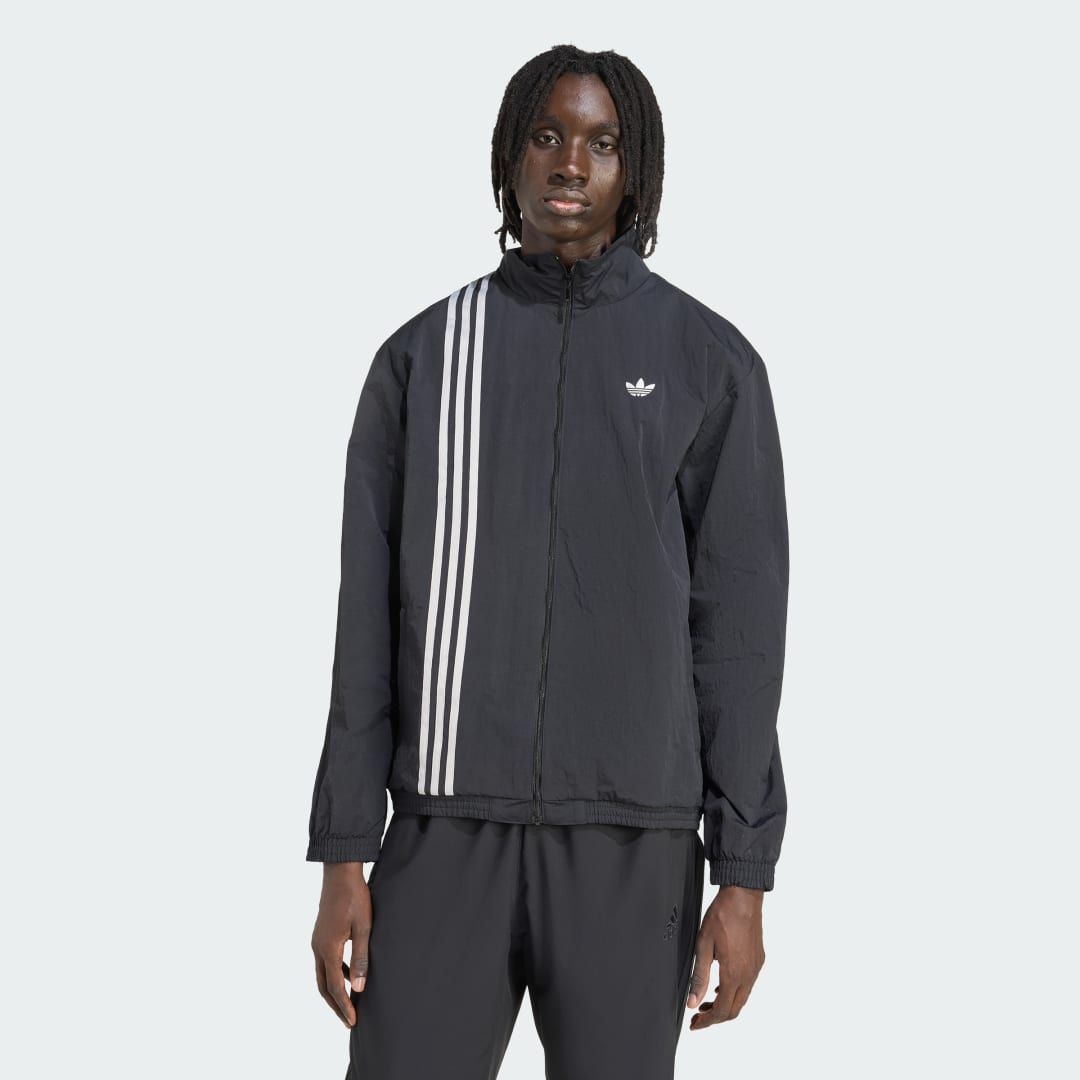 Bunda adidas Performance Firebird Front Stripes Track Jacket Čierna | JV9882, 0