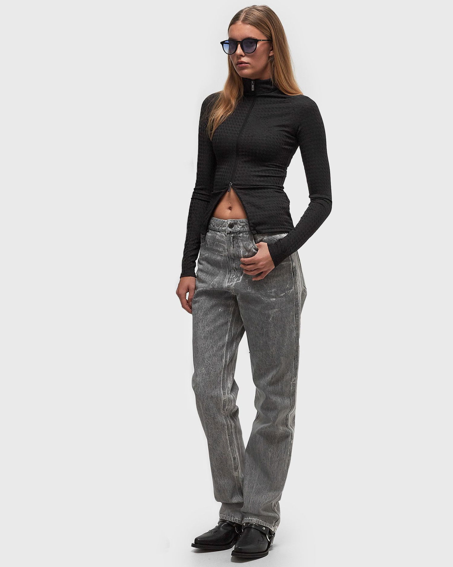 Mikina DAILY PAPER Nefeli Trapped Long Sleeve Top Čierna | 2421024, 1