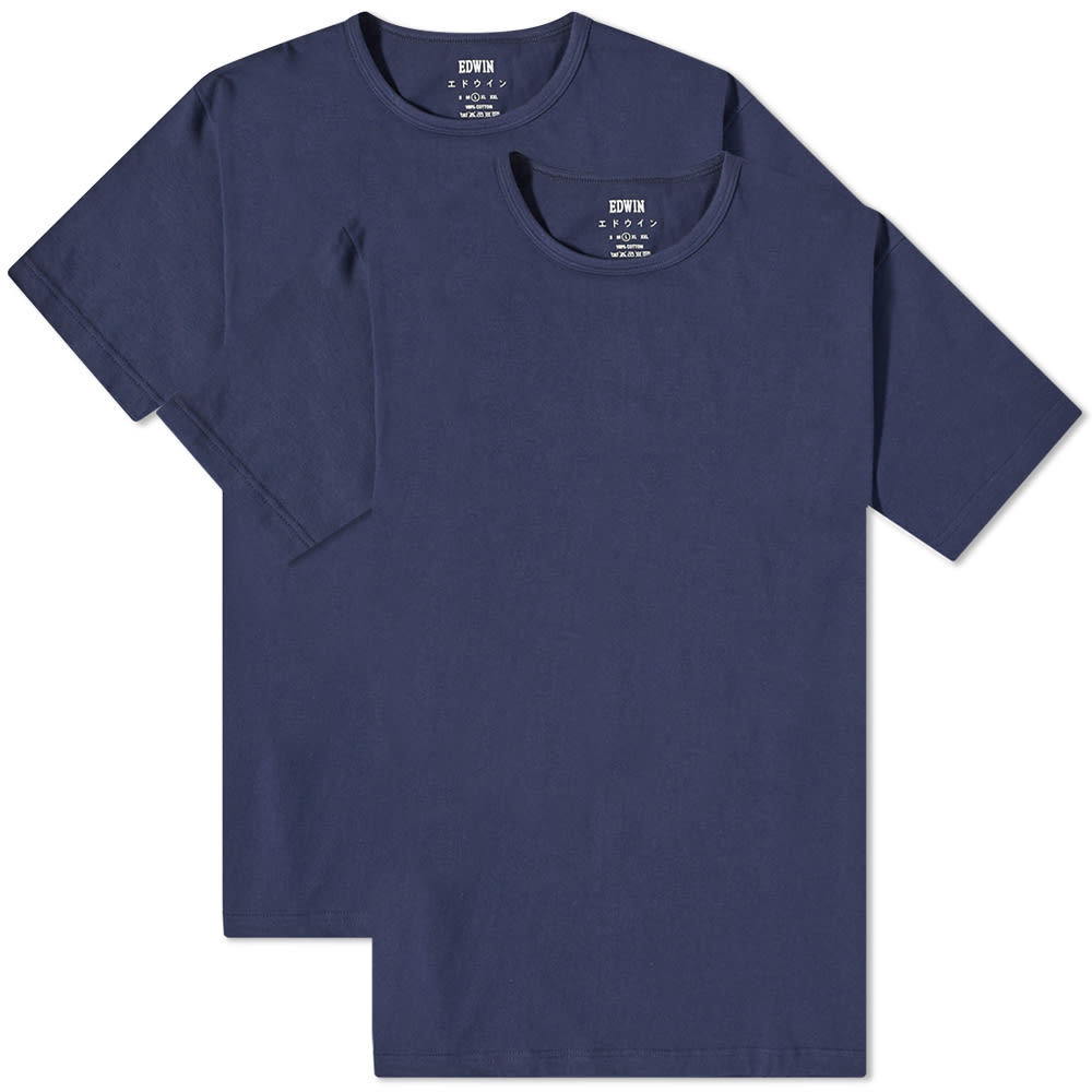 Tričko EDWIN Double Pack Tee Navy | I024965-NYBEN, 0