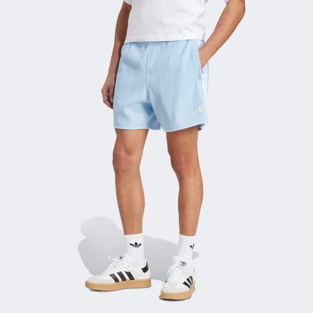 Šortky adidas Originals adidas Originals Waffle Knit Sprinter Shorts Modrá | KC0692, 0