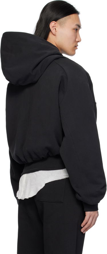 Mikina Entire Studios Double Double Cropped Hoodie Čierna | ES2367SO, 2