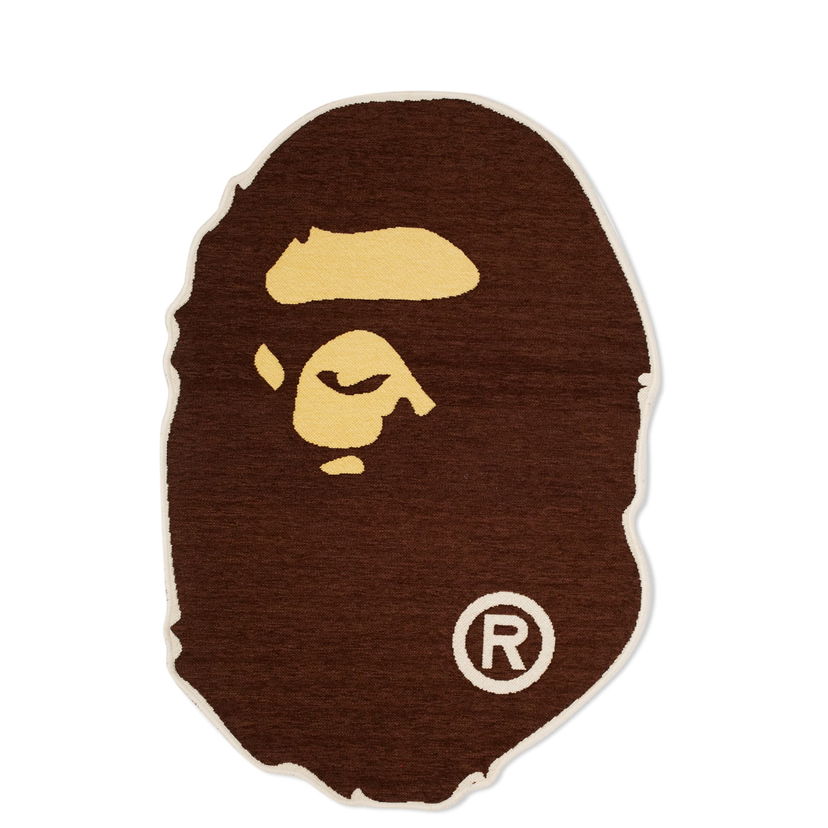 Home decor BAPE A Bathing Ape Small Ape Head Rug Hnedá | 001HOJ801011M-BRN