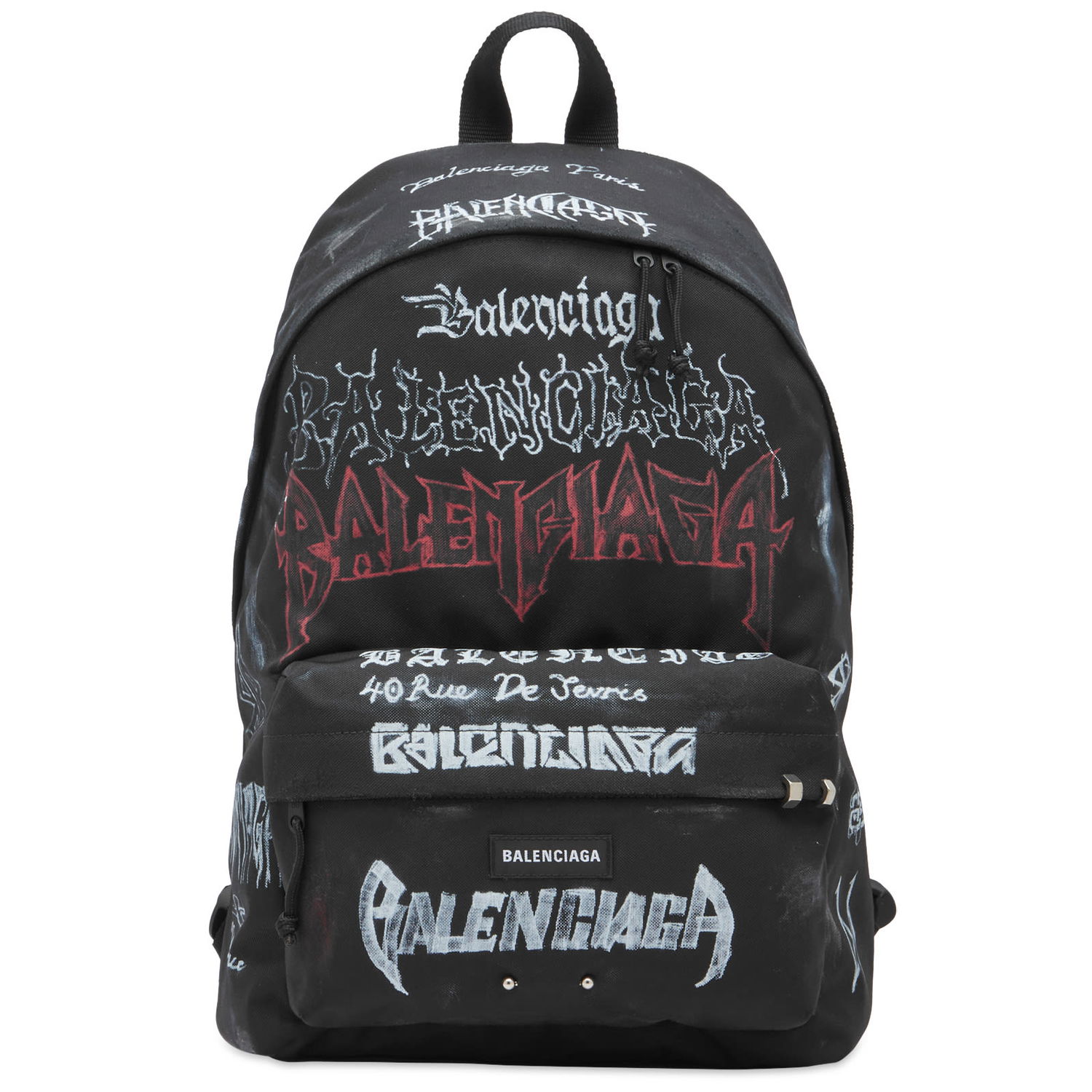 Batoh Balenciaga Metal Logo Explorer Backpack Čierna | 503221-2AAXY-1000, 0
