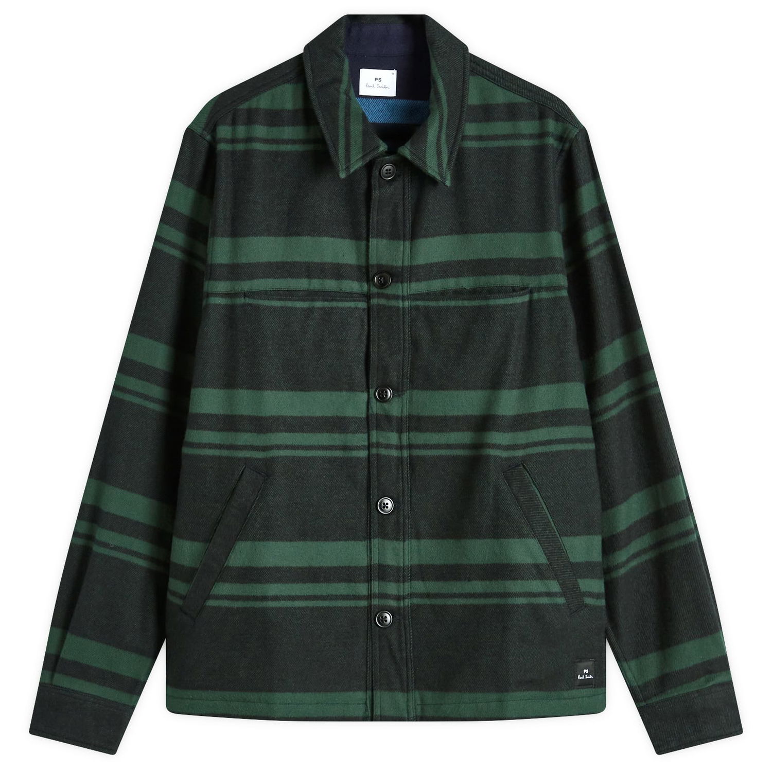 Košeľa Paul Smith Paul Smith Men's Long Sleeve Flannel Overshirt, Size Medium Zelené | M2R-118Z-N22201-38, 1