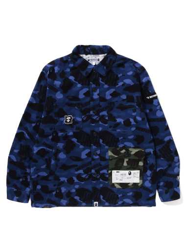 Bunda BAPE Undefeated x Color Camo Flannel Jacket Navy | 001LJI731903C