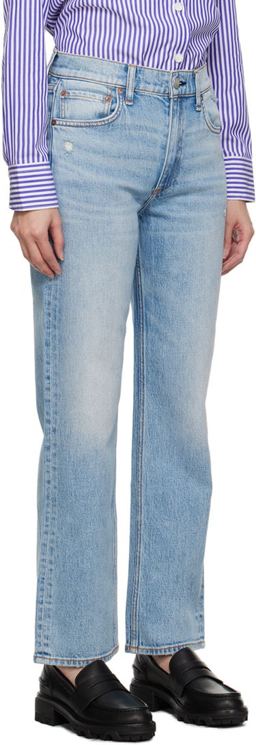 Džínsy rag & bone Rag & Bone Harlow Straight Leg Jeans Modrá | WDD23S2934B7LO, 1