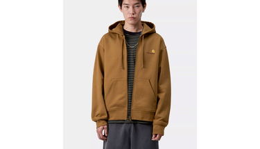 Mikina Carhartt WIP Hooded American Script Jacket Hnedá | I033063_HZ_XX, 3