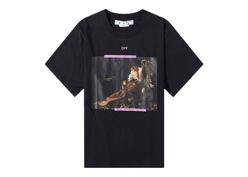 Tričko Off-White Arrow Caravaggio St Fran Slim Tee Black/Multi Čierna | OMAA027S23JER0031034, 0
