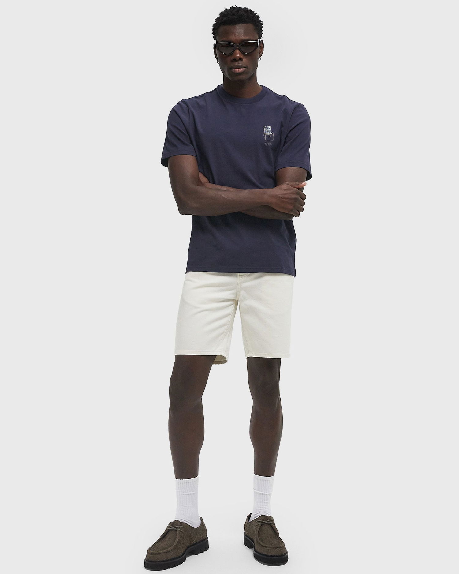 Šortky Lacoste Lacoste Straight Fit Denim Bermuda Shorts Biela | FH9932-70V, 1