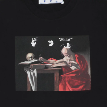 Tričko Off-White Caravaggio Print T-Shirt Size S Čierna | OMAA038R21JER003, 2