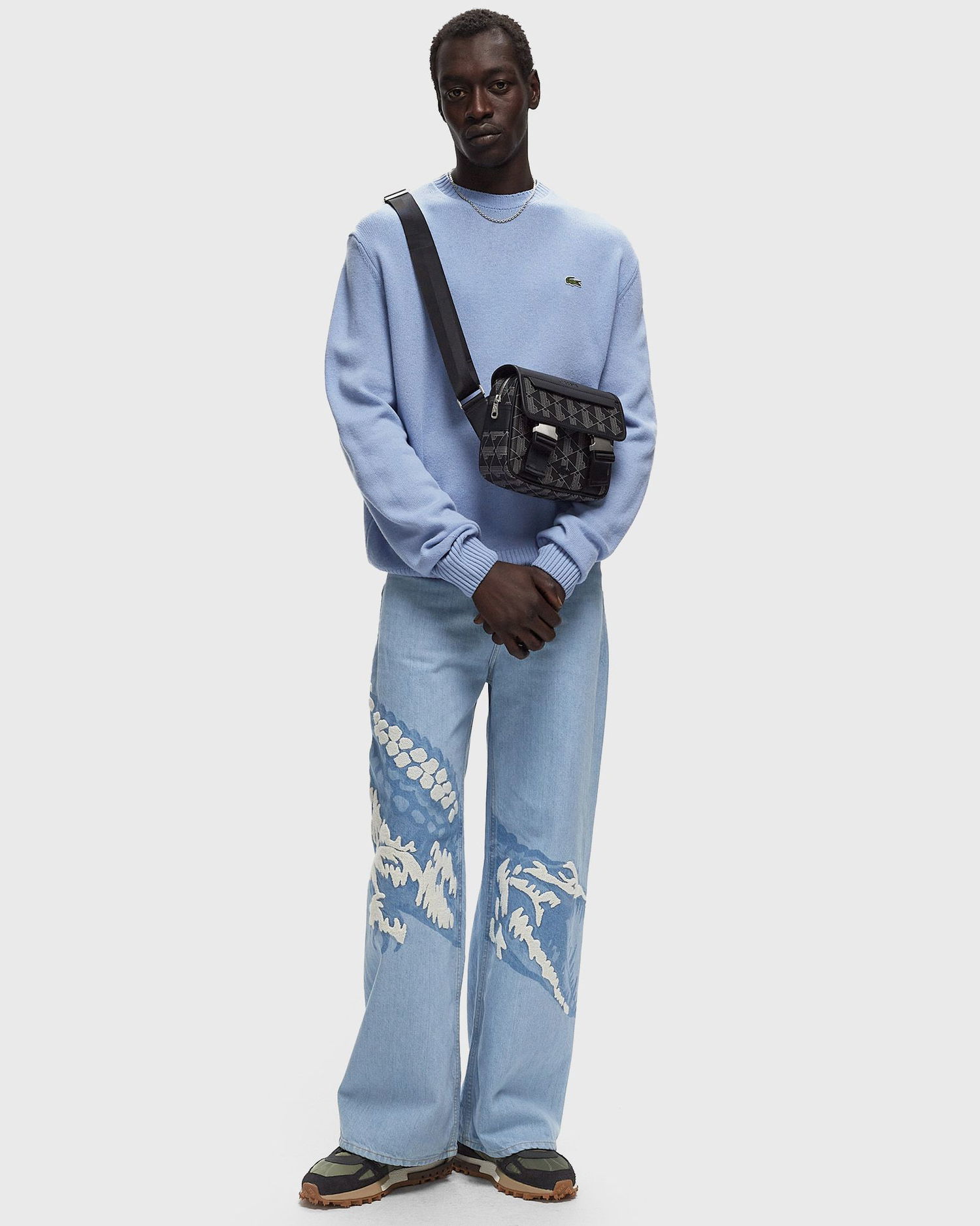 Sveter Lacoste Crewneck Pullover Modrá | AH2916-HBP, 1
