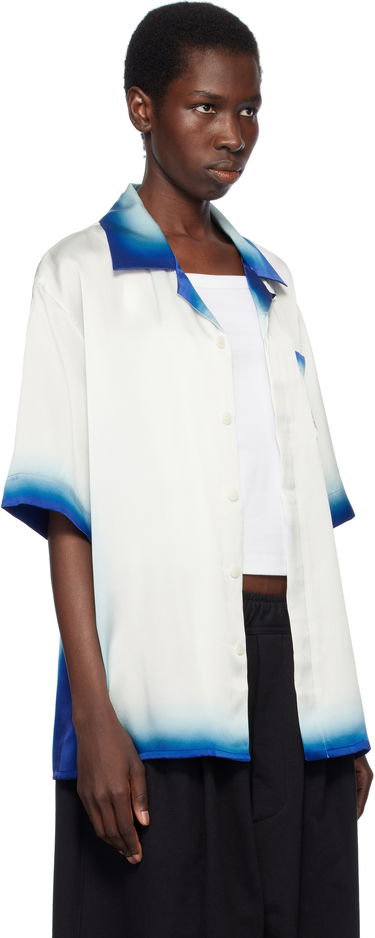 Košeľa Casablanca Casablanca Casa Way Skate Short Sleeve Silk Shirt Biela | U-WS25-SH-003-03, 1
