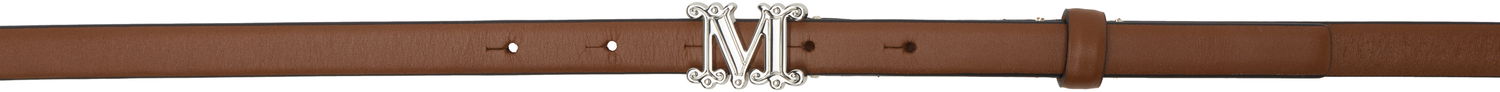 Opasok Max Mara Max Mara Leather Monogram Belt Hnedá | 2514501011600, 0