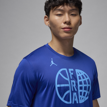 Tričko Nike France Practice Basketball Tee Modrá | FQ3661-417, 4