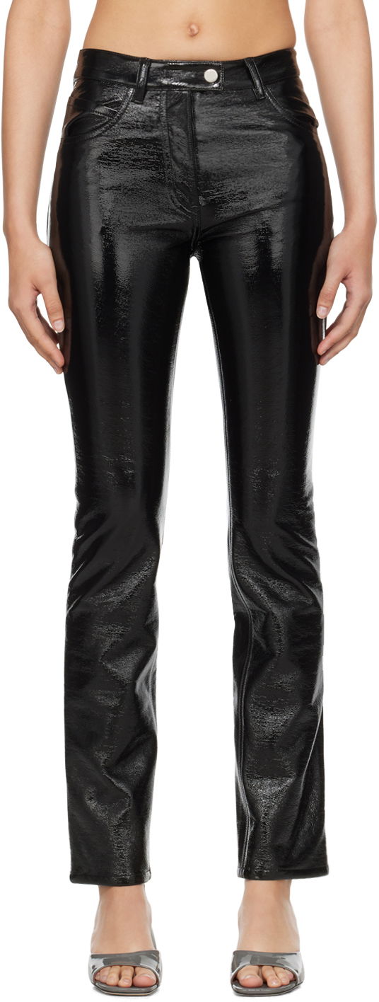 Courrèges 5-Pocket Patent Leather Trousers