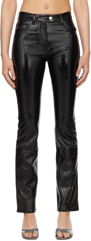Džínsy Courrèges Courrèges 5-Pocket Patent Leather Trousers Čierna | PERCPA013VY0014, 0