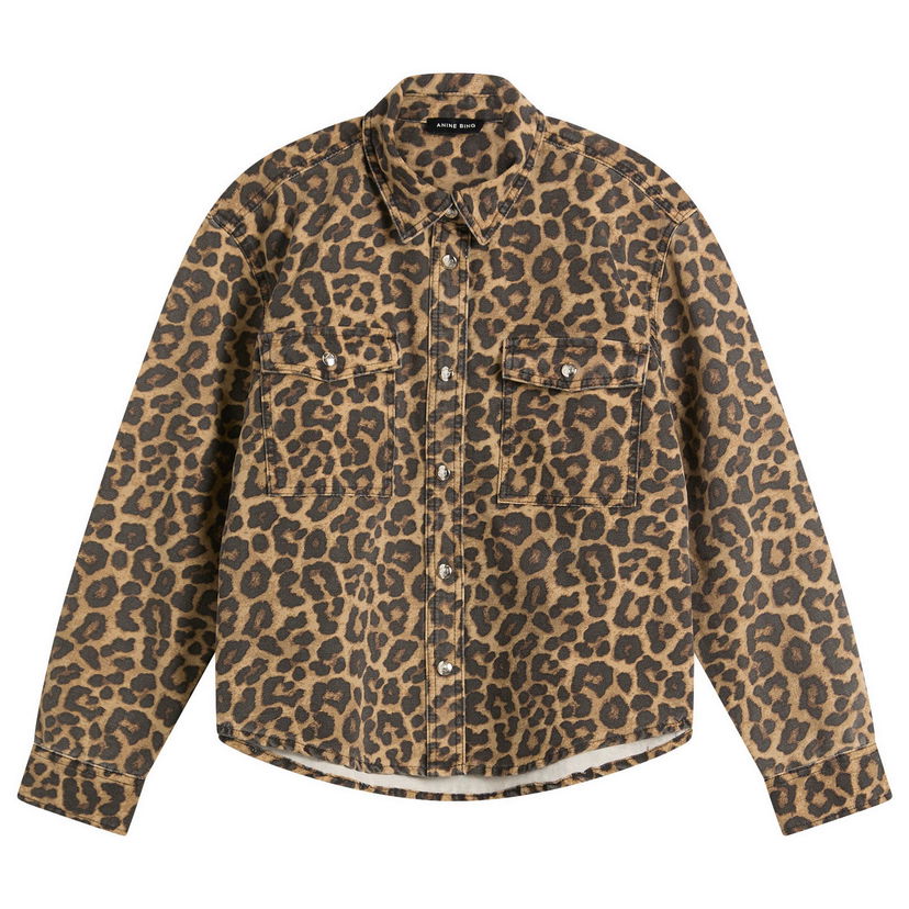 Košeľa Anine Bing Paxton Leopard Shirt Hnedá | A-07-12096-MTL59