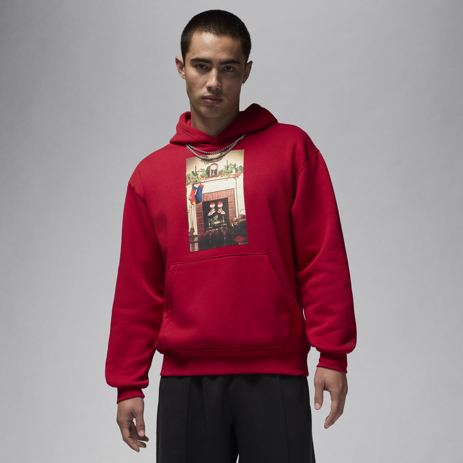 Mikina Jordan Jumpman "Chimney" Fleece Hoodie Červená | HQ5654-687, 0