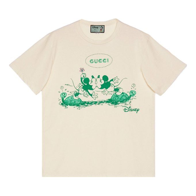 Tričko Gucci Disney x Mickey Mouse Print T-Shirt Biela | 604176-XJB6U-9901