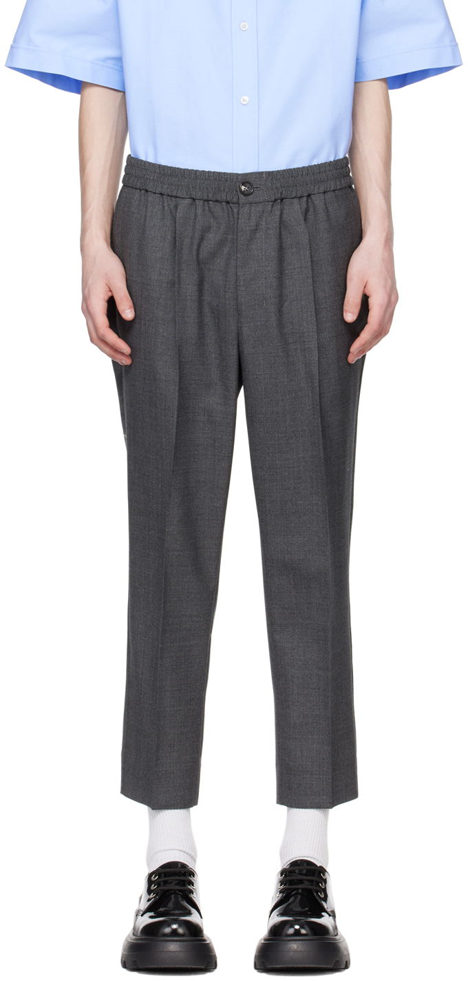 Nohavice AMI Paris Elasticized Trousers Šedá | HTR206.WV0043, 0