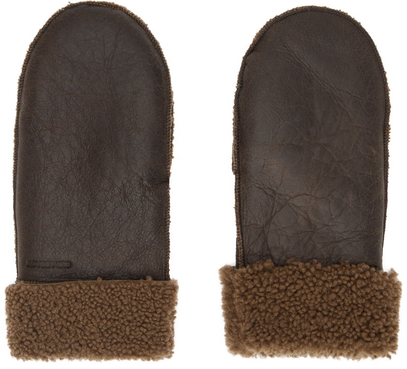 Rukavice OUR LEGACY Shearling Mittens Hnedá | A4248MR