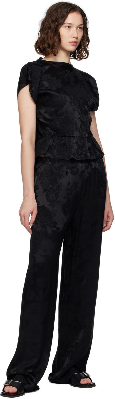 Nohavice Maison Margiela MM6 Maison Margiela Jacquard Wide-Leg Trousers Čierna | S52KA0551 M35471, 3