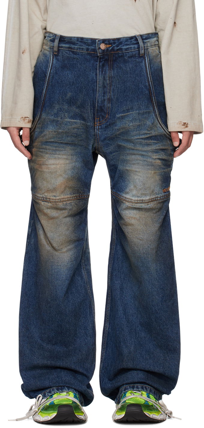Džínsy We11done We11done Wire Carpenter Jeans Modrá | WD-DP0-24-339-M-NV, 0