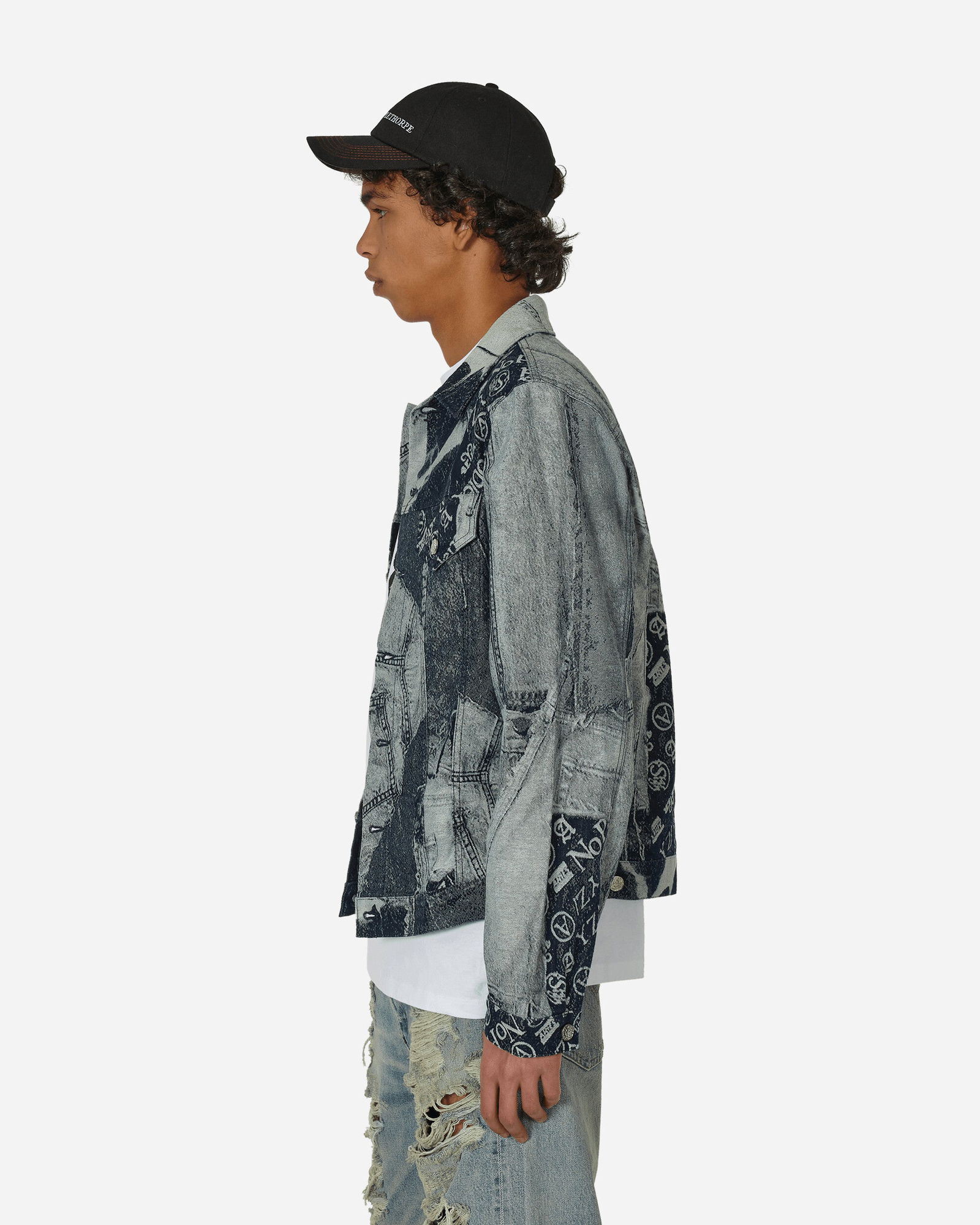 Patchwork Jacquard Trucker Jacket