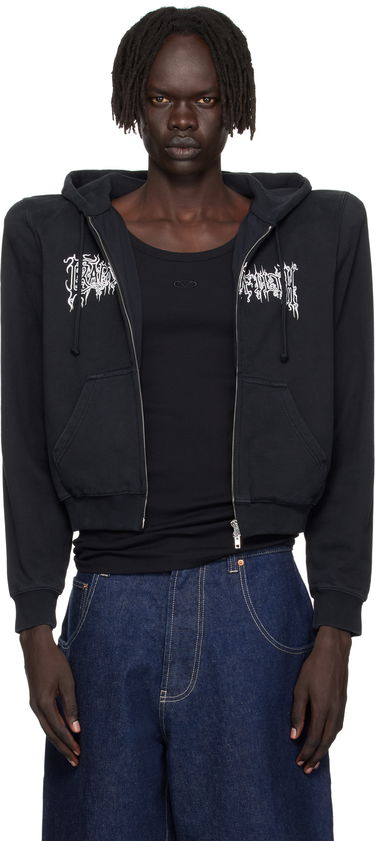 Mikina VETEMENTS Vetements Cradle of Filth Logo Extreme Shoulder Zip-Up Hoodie Čierna | UCF76ZU170B, 0