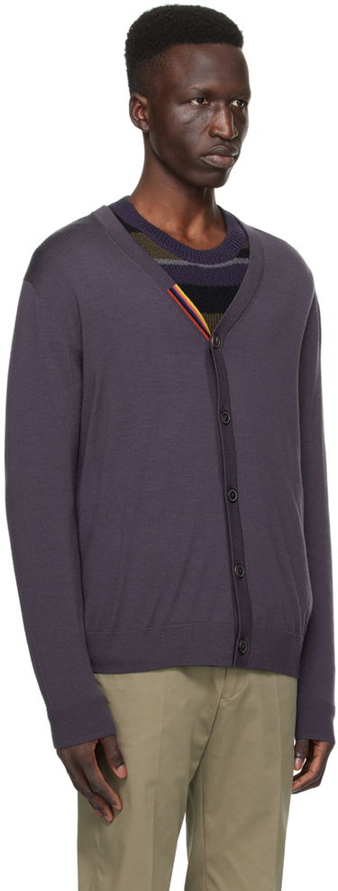 Sveter Paul Smith Paul Smith Striped Cardigan Fialová | M1R-122X-L02094-48A, 1