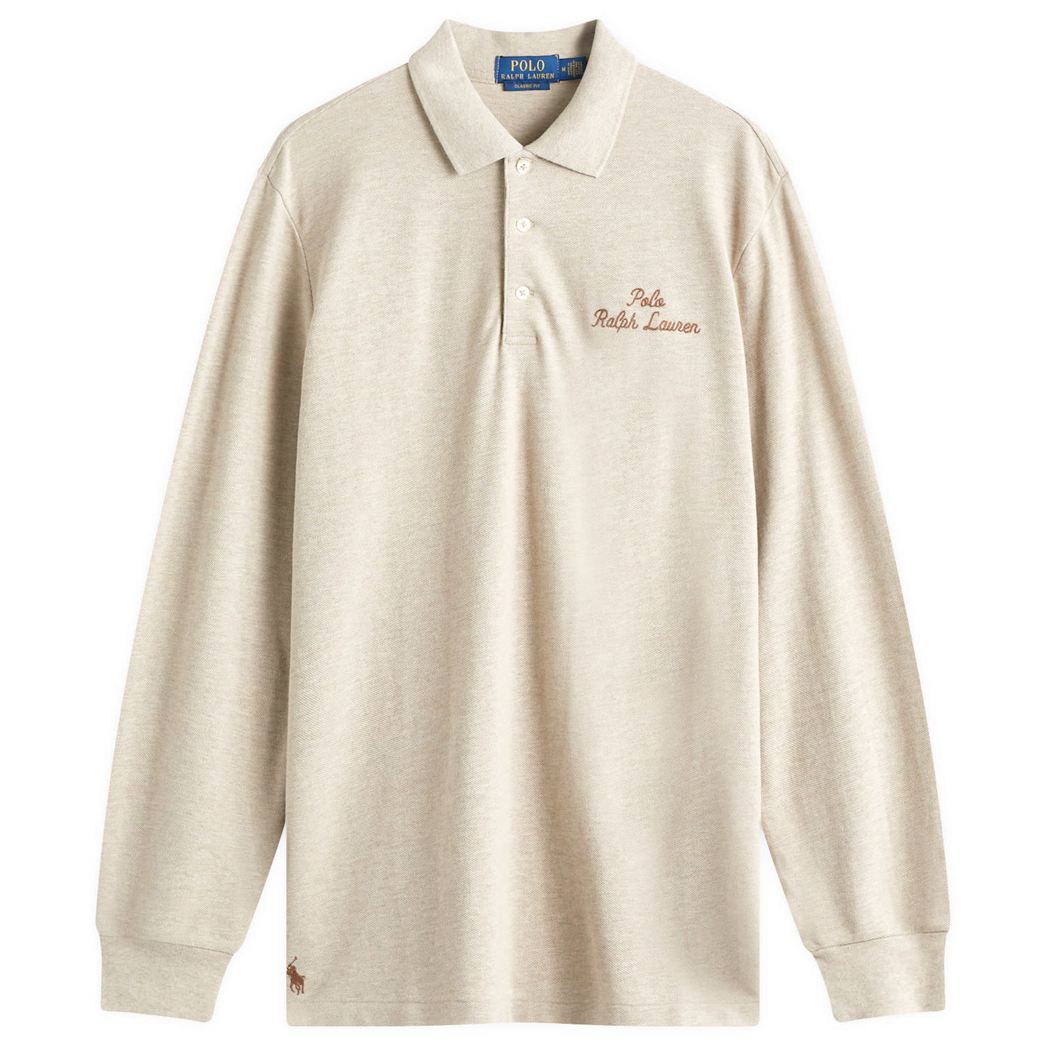 Polo tričko Polo by Ralph Lauren Script Logo Long Sleeve Polo Béžová | 710957364001, 0