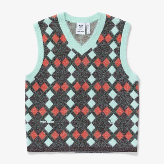 Sveter adidas Originals x Wales Bonner Knit Vest Zelené | IB3259, 0