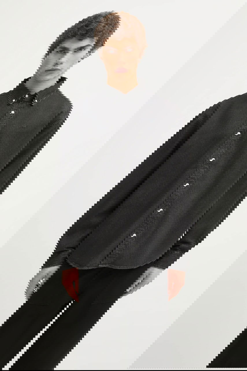 Košeľa Carhartt WIP Long Sleeve Relaxed Button-Down Denim Shirt Lucas Čierna | I034525.8906, 0