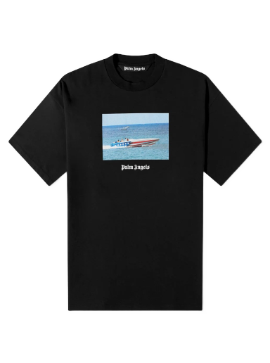 Tričko Palm Angels Getty Speedboat Tee Čierna | PMAA001S23JER0031001