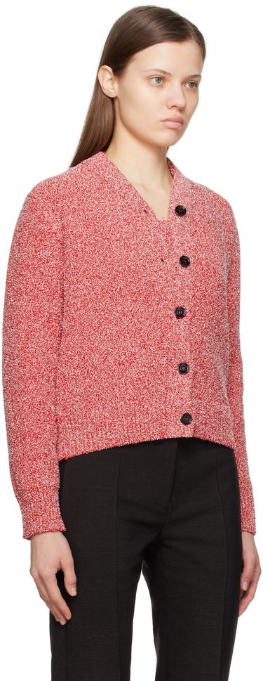 Sveter FERRAGAMO Salvatore Ferragamo Bouclé Knit Cardigan Červená | 781005, 1