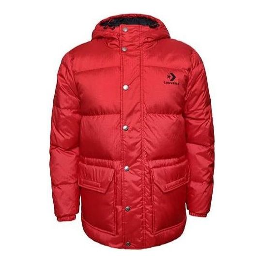 Prešívaná bunda Converse Down Fill Puffer Jacket Červená | 10006880-A03
