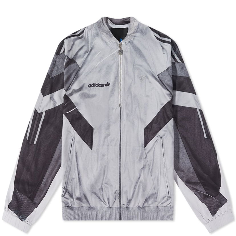 Bomber bunda adidas Originals Blue Version Half-Zip Soccer Track Jacket Šedá | HD2238