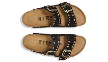 Tenisky a topánky Birkenstock Arizona Rivet Suede Leather Regular Fit Sandals Čierna | 1030346, 5