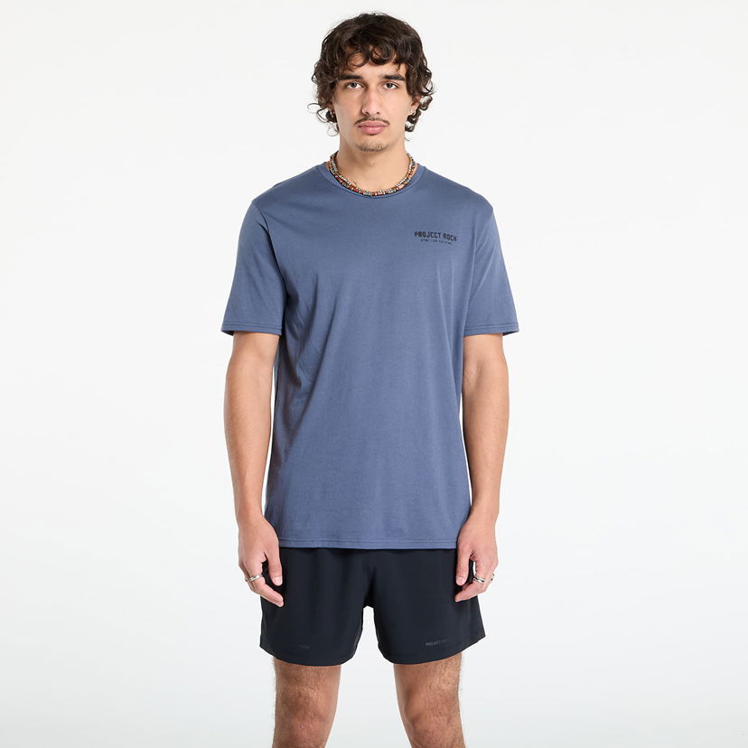 Tričko Under Armour Project Rock Q3 SS T-Shirt Modrá | 6005026-044