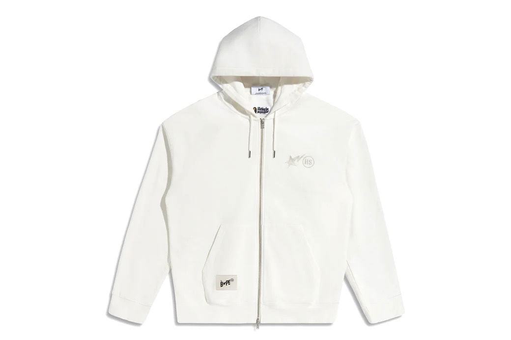 Mikina BAPE BAPE x Highsnobiety Full Zip Hoodie Ivory Biela | 1J73-115-901, 0