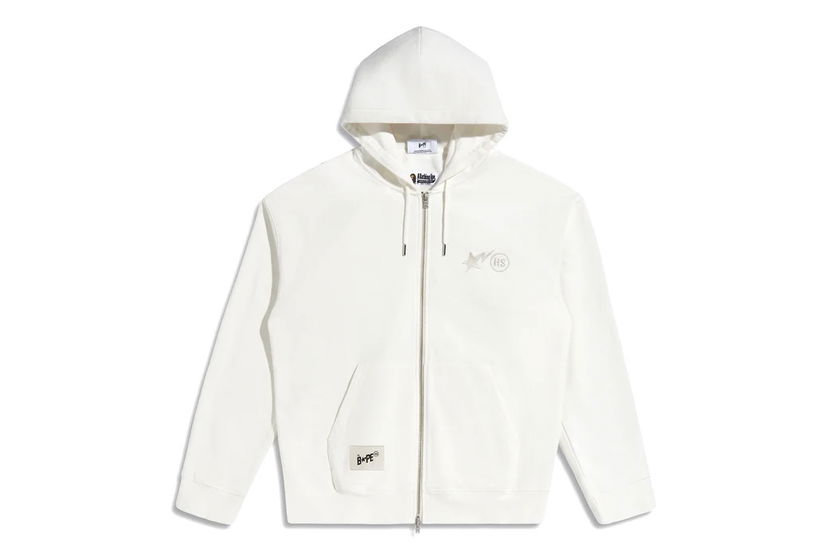 Mikina BAPE BAPE x Highsnobiety Full Zip Hoodie Ivory Biela | 1J73-115-901