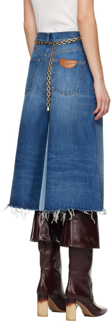 Džínsy CHLOÉ Chloé Bermuda Patchwork Denim Shorts Modrá | CH25SDS02158, 2