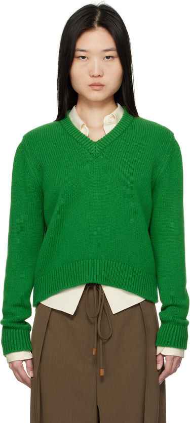 Sveter &Daughter &Daughter Glenn V-Neck Sweater Zelené | WL20224, 0