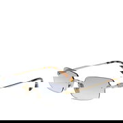 Rimless Rectangular Gradient Sunglasses