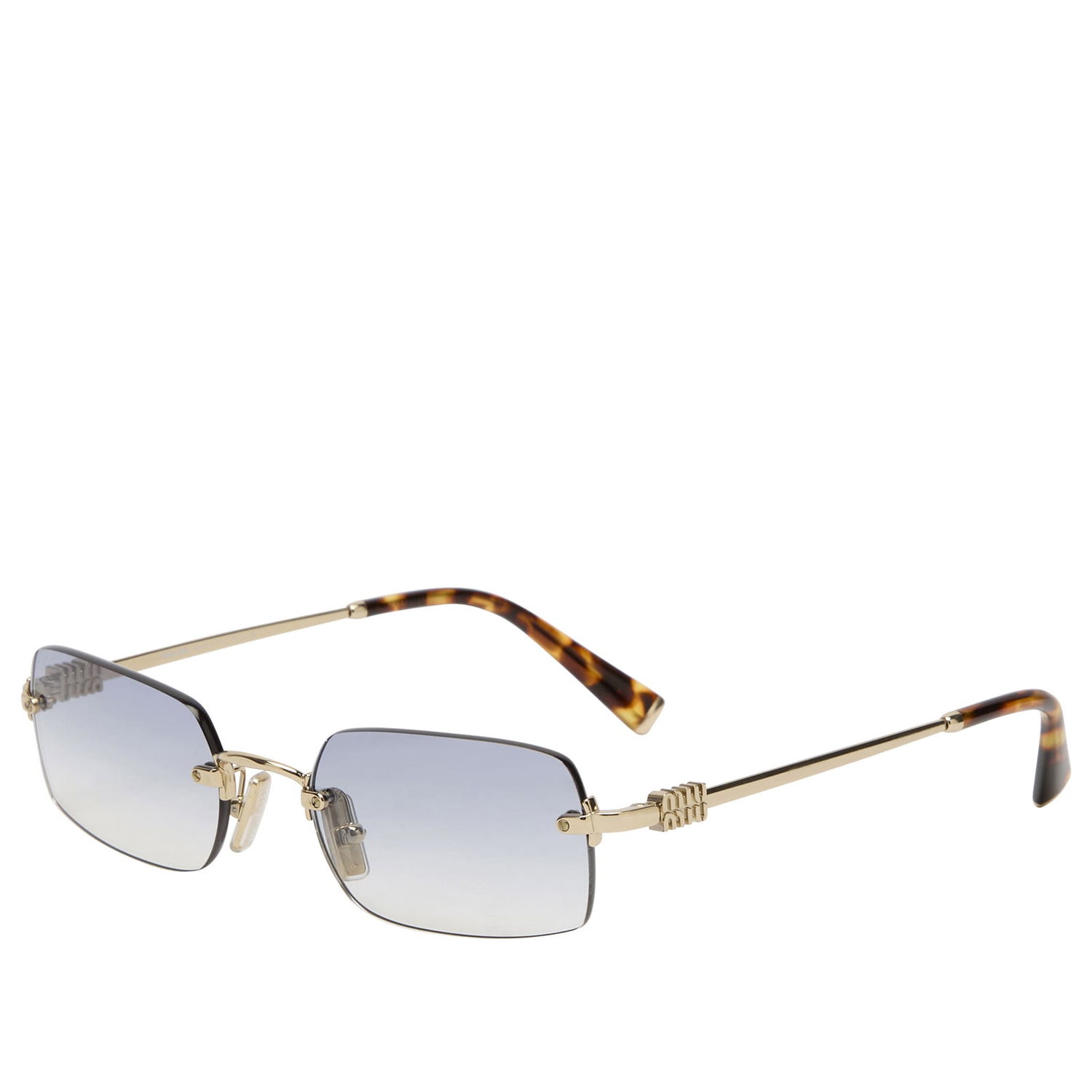 Slnečné okuliare Miu Miu Rimless Rectangular Gradient Sunglasses Metalická | 0MU-B50S-52-ZVN80O, 0
